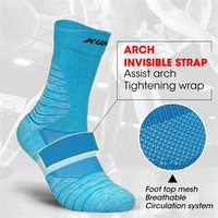 Chaussettes de sport pour hommes en tricot respirant, antidérapantes et compressives Kunli, vente en gros