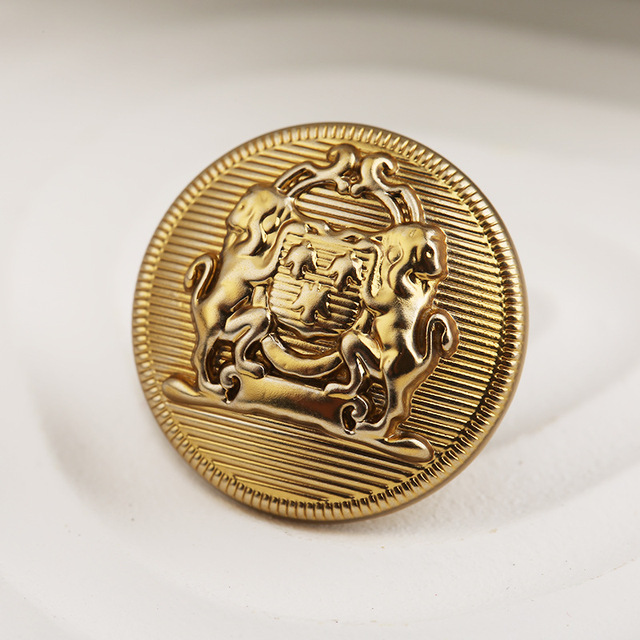 Golden Eco-Friendly Hand Sewn Shank Buttons with Plating Wholesale
