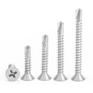 Vis autotaraudeuses en acier inoxydable 410 M4.8 à tête fraisée avec pointe de perçage pour toiture métallique - Product Image 2