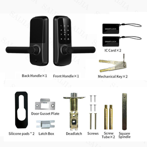 Serrure intelligente à empreintes digitales biométrique TTlock App haute sécurité, clé, mot de passe, carte, serrure numérique intelligente, pêne dormant intelligent - Product Image 6