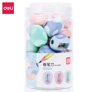 Deli Mini Pencil Sharpener 40x32x22mm Manual Plastic Student Use - Product Image 3