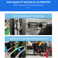 DOMSEM 6 Color Digital A4 UV Impresión Mmachine Plotter de inyección de tinta UV Led Impresora