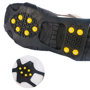 Hoge kwaliteit stijgijzers ijs sneeuw grips tractie cleats sneeuwschoenen spikes met antislip 10 tanden roestvrij staal - Product Image 6