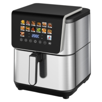 Friteuse à air numérique électrique multifonction 9L en acier inoxydable avec fonctions de déshydratation et de décongélation, modèle intelligent