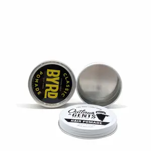 गर्म बिक्री 120Ml 4oz दौर सजावटी उपहार खाली बाल Pomade जार एल्यूमीनियम धातु कर सकते हैं टिन कर सकते हैं के साथ पेंच शीर्ष ढक्कन