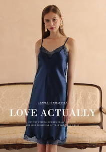 <span class=keywords><strong>Robe</strong></span> de nuit Sexy en soie Pure, col en V profond, garniture en dentelle, vente en gros - Product Image 6