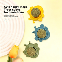 Jouet interactif pour chat en forme d'abeille, rotatif, avec herbe à chat et argentier, pour chatons et chats adultes