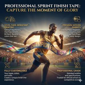 Cinta Ancha Personalizada <span class=keywords><strong>para</strong></span> Cortar el Hilo, Banda de Felicitación <span class=keywords><strong>para</strong></span> Atletismo, Pancarta de Finalización con Logotipo - Product Image 2