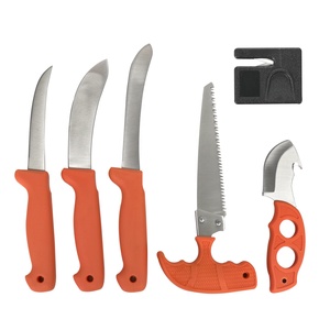 مجموعة سكاكين محمولة 8 قطع للصيد والذبح وصيد الأسماك مع خطاف تفريغ، وفتاحة قفص صدري، سكاكين نزع العظم، ومنشار، وشحاذ سكاكين صيد - Product Image 2