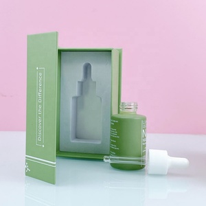 Luxury Cosmetic Skincare Packaging Empty Dropper Serum Glass Bottle 1oz 30ml Essential Oil Bottle Pipette Serum Bottle with <b>Box</b> - Product Image 6
