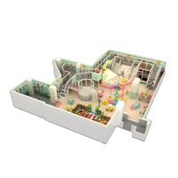 Aire de jeux intérieure commerciale pour enfants, avec piscine à balles, toboggan, tunnel en filet, blocs en mousse et structure d'activités – Vente en gros directe usine