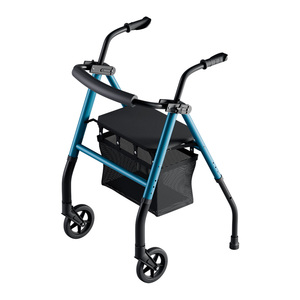 Déambulateur pliant léger ZW8700 de 5,9 kg avec 2 roues, capacité de 115 kg, frein à traction linéaire pour la réadaptation des personnes âgées - Product Image 1