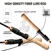 Canne à pêche en fibre de carbone ultra-légère 1,80 m 80 g à action rapide, poignée en liège, pour la pêche en rivière et en ruisseau – Qualité supérieure, directement de l'usine