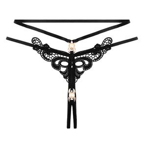 Tanga Sexy con Bordado de Mariposa para Mujer, Tanga con Perlas, Lencería Exótica, Bragas con Tiras y Aberturas, Ropa Interior Erótica, Ropa de Dormir - Product Image 6