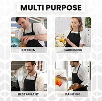 Tablier de cuisine vert foncé personnalisé de haute qualité avec logo, en coton, réglable et durable, idéal pour la restauration, la cuisson, la pâtisserie et la grillade
