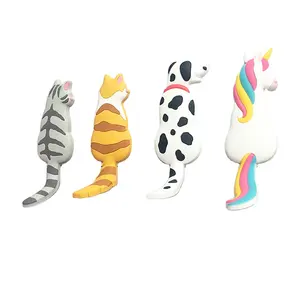 מקרר מגנטים ילדים קריקטורה בעלי החיים מגנטי צעצועים בגיל הרך למידה חתול מקרר מדבקה דקורטיבי ווי מפתח מחזיק נשלף