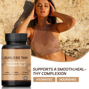 Vendita calda vegana abbronzanti abbronzanti abbronzanti dorate in capsule Stock - Product Image 4