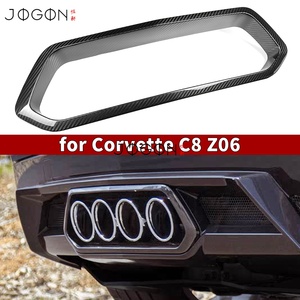 Diffuseur de pare-chocs arrière pour Chevrolet <span class=keywords><strong>Corvette</strong></span> <span class=keywords><strong>C8</strong></span> <span class=keywords><strong>Z06</strong></span> ZR1 <span class=keywords><strong>2023</strong></span> 2024 2025, véritable fibre de carbone, cadre de sortie d'échappement arrière - Product Image 2