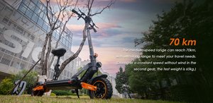 Scooter Eléctrico Kukirin G2 Max con Cuatro Amortiguadores, Llantas de 10 Pulgadas para Terreno Irregular, Conducción Suave y Suspensión Cómoda - Product Image 4