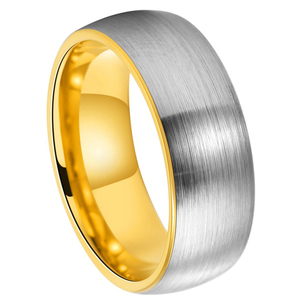 CHENG JEWELERS Gioielli di Lusso per Dita Anello in Carburo di Tungsteno Spazzolato Nero Placcato Color Caffè 8mm per Uomo - Product Image 5