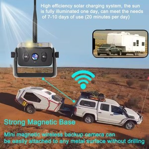 Caméra de recul solaire sans fil, caméra de recul magnétique WiFi, mode veille à distance pour remorque de voyage à col de cygne pour chevaux, camping-car - Product Image 2