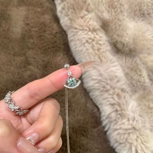 Exquisite S925 Pure <b>Silver</b> Dynamic Full Diamond Pendant <b>Necklace</b> <b>Set</b> Snowflake Sunflower Winter Ice Crystal Niche Fine Jewelry - Product Image 4