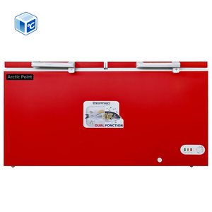 Congélateur professionnel à économie d'énergie pour cuisine, <span class=keywords><strong>rouge</strong></span>, 385L, congélateur coffre vertical pour maison, restaurant, cuisine, réfrigérateur - Product Image 1