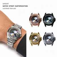 Boîtier de montre de plongée étanche en acier inoxydable 316L de 40 mm avec cristal saphir pour mouvements Seiko NH35/34/36 Miyota8215 – Pièces de rechange