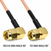 Câble coaxial RF RG316 SMA Mâle/Femelle vers SMA Mâle/Femelle à connecteur à sertir, rallonge traversante RPSMA avec écrou, câble de raccordement Pigtail