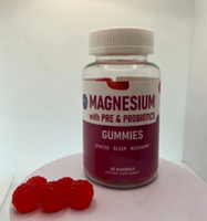 Complément Alimentaire Gommes Pré- et Probiotiques au Magnésium avec Bacillus Coagulans 60 Unités Soutien Immunitaire Antioxydant