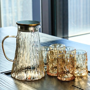 Luxury High Level One Kettle With 6 Cups Living Room Juice Glass Jug Glass Water Pitcher <strong>Teapot</strong> Kettles <strong>Set</strong> - Product Image 2