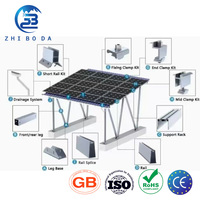 Structure de support à haut rendement Zn-Mg-AL Parking Système de conception innovante Abri de voiture solaire photovoltaïque