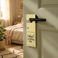 Carte de bienvenue personnalisée pour hôtel, à suspendre, en papier, pour chambre d'hôtes, publicité, « Ne pas déranger », vente en gros