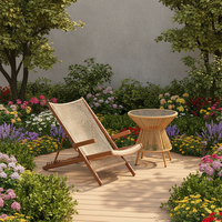 Chaise longue pliante d'extérieur Meiqi Yunqi+Yunduan, cadre en alliage moderne, imperméable, durable, écologique, pour la terrasse, la salle à manger, la détente