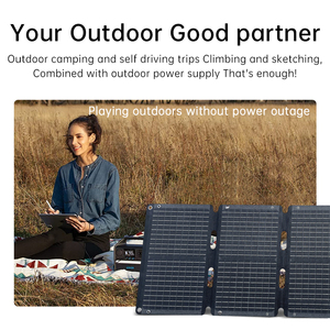 Jzk Xách Tay 65W Có Thể Gập Lại Năng Lượng Mặt Trời Bảng Điều Khiển USB Sạc Hiệu Quả Cao Cắm Trại Ngoài Trời Ngân Hàng Điện 5V Thiết Bị Di Động Sạc - Product Image 5