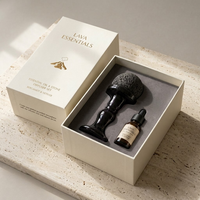Porte-bougie en verre avec boule de pierre de lave, diffuseur d'huiles essentielles, aromathérapie, sphère de roche volcanique, purificateur d'air