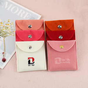 Emballage et présentoir de bijoux personnalisés avec logo pour bagues, colliers, boucles d'oreilles, petit sac d'emballage en velours, pochette en microfibre - Product Image 5