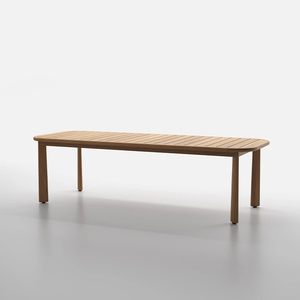 Ensemble de salle à manger d'extérieur moderne en teck pour hôtel, cour, villa et salle de sport - Chaises et table - Product Image 4