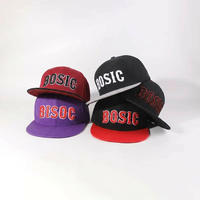 Topi Snapback Bordir 3D Custom Berkualitas Tinggi Desain Hip Hop 6 Panel Flat Bill Brim Logo Basket untuk Pria