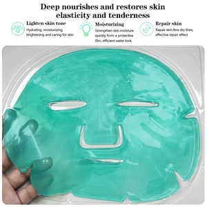 <span class=keywords><strong>Masque</strong></span> facial en feuille de collagène organique à base d'algues marines, vitamine C, vegan, chimique, vert, diamant brillant, éclaircissant, marque privée ODM - Product Image 4