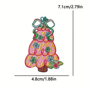 Patch brodé thermocollant motif sapin de Noël pour vêtements, sacs et décoration de jeans - Product Image 5