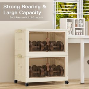 Gabinete de Almacenamiento Plegable de PP al por Mayor en China, 6 Tamaños Apilables, Capacidad de 50-500L, Diseño Moderno para Uso Doméstico - Product Image 4