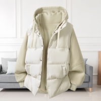Veste en duvet pour homme personnalisée, chaude et coupe-vent, veste décontractée imperméable à capuche pour l'hiver, veste ample de grande taille