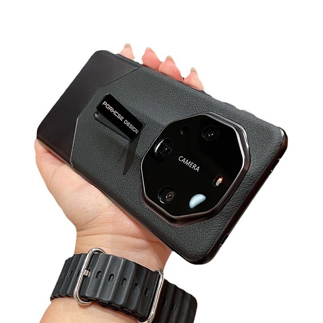All-inclusive Anti-drop Applicable huawei Mate60Pro Phone Case, High-grade Leather with Invisible Stand Phone Case.