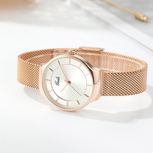 Montre à quartz élégante et simple pour femme, bracelet en maille ultra fin - Product Image 2