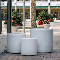 Pots à fleurs en fibre d'argile écologiques multicolores les plus vendus, pots de plantation pour jardin extérieur avec trou de drainage