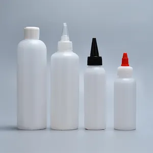 Botellas de plástico blando con aplicador, botellas de plástico transparente con pegamento vacío, 30ml, 60ml, 100ml, 120ml, 250ml, 500ml