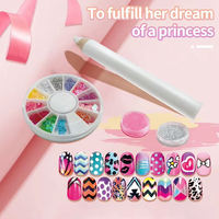 Mini machine à ongles de beauté en plastique pour filles, marque RS, jeu d'imitation DIY, ensemble de table de travail de simulation de maquillage et de vernis à ongles, 2 piles AA non incluses