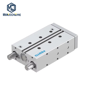 Cilindro Neumático Guiado DFM-25-100-P-A-KF, Diámetro de 25 mm, Carrera de 100 mm, Rodamiento de Bolas, Actuador Lineal para Sistemas de Automatización - Product Image 1