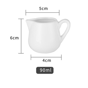 Phễu hình gốm Mug trắng gốm Creamer nhà bếp đường nồi cà phê sữa kem Pitcher với xử lý gốm Spout Mug - Product Image 2